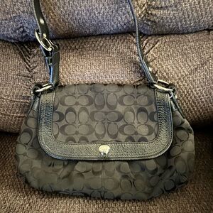 Coach Black Signature Shoulder Bag